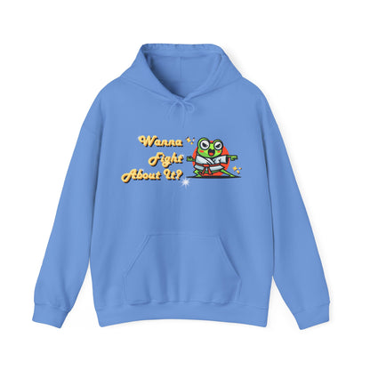 Feeling Froggy "Wanna Fight About It" Unisex Heavy Blend™ Hooded Sweatshirt