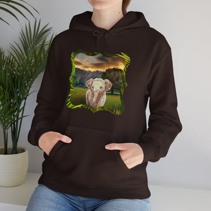 Why are baby elephants so cute, though? Unisex Heavy Blend™ Hooded Sweatshirt