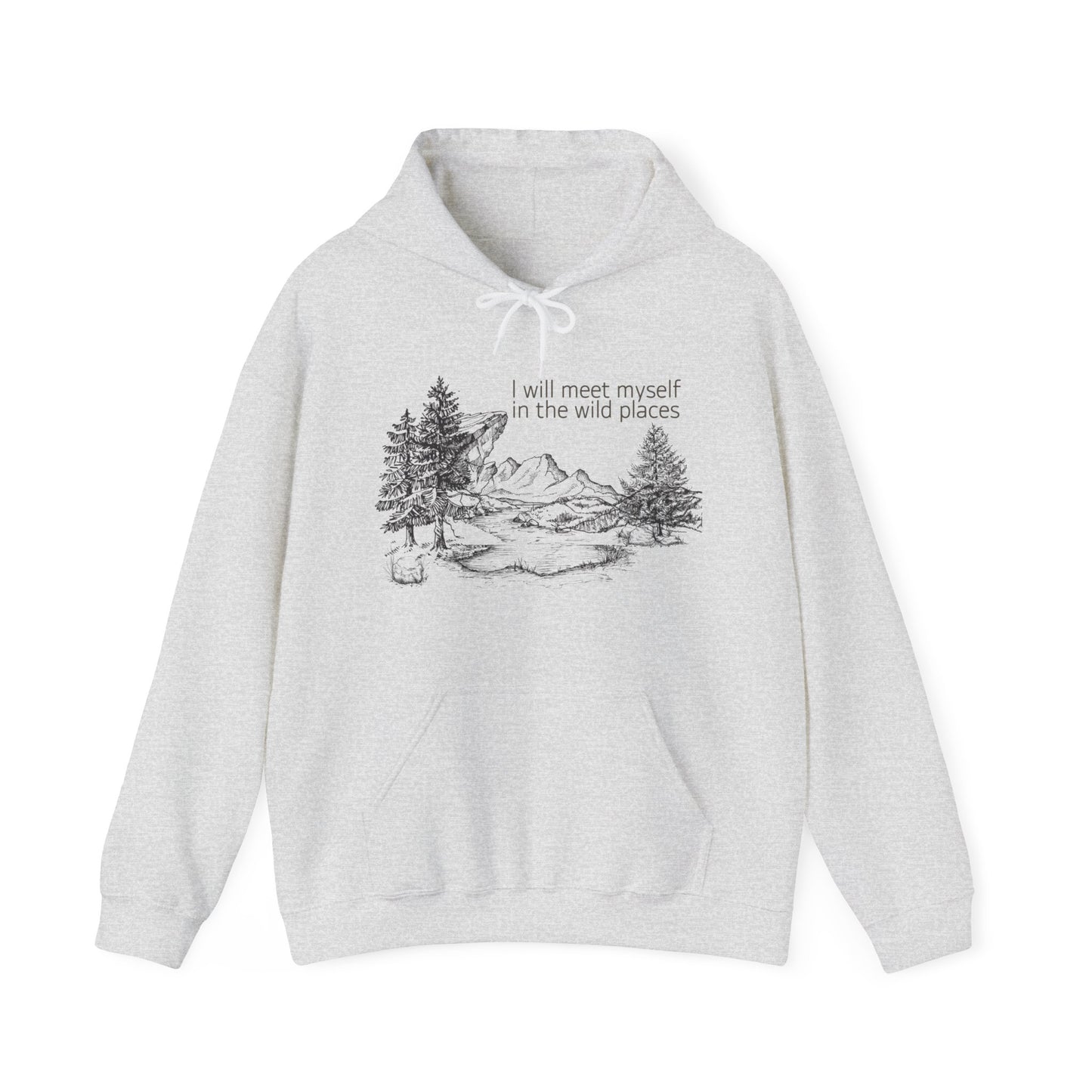 I Will Meet Myself In The Wild Places - Minimalist Unisex Heavy Blend™ Hooded Sweatshirt