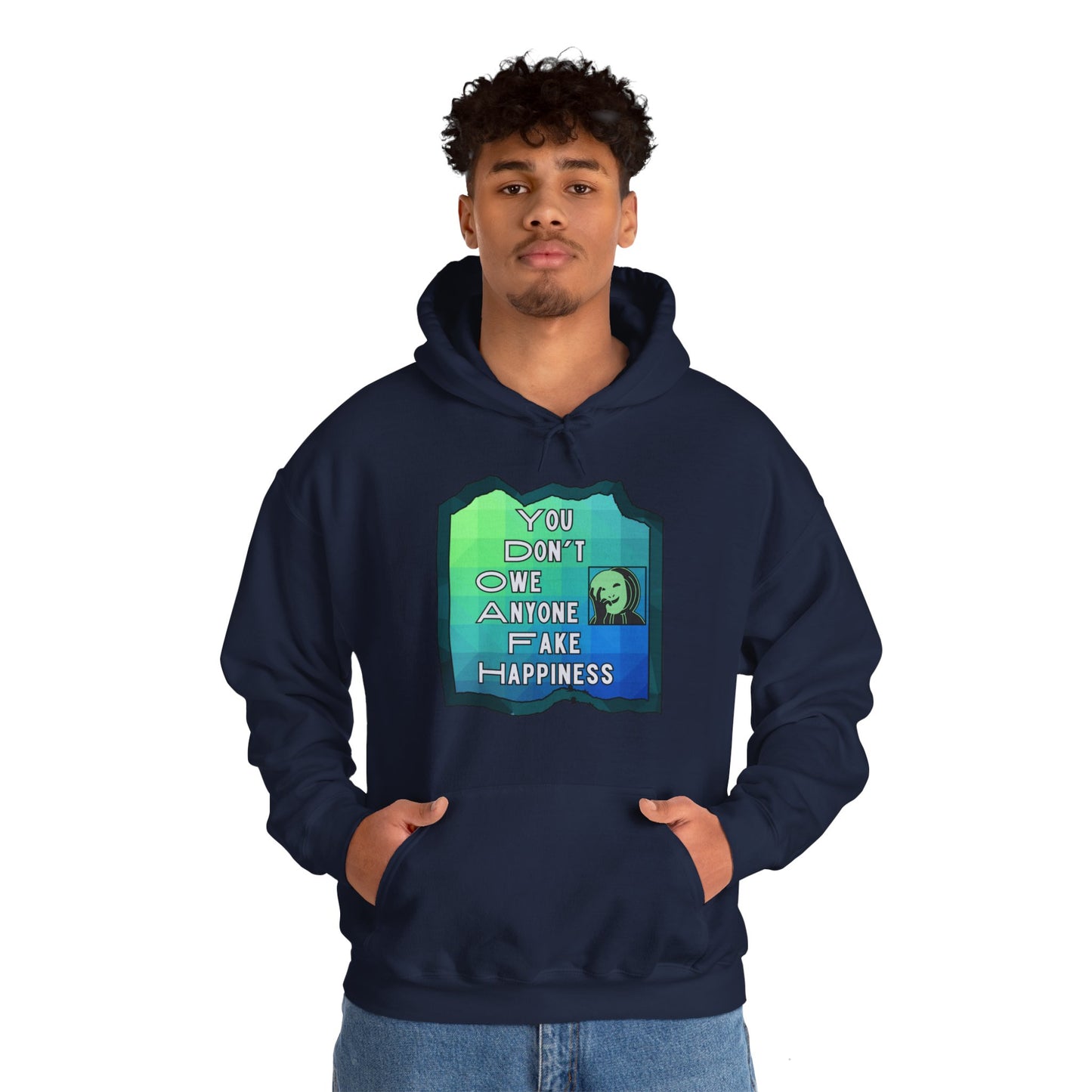 Fake Happiness Unisex Heavy Blend™ Hooded Sweatshirt