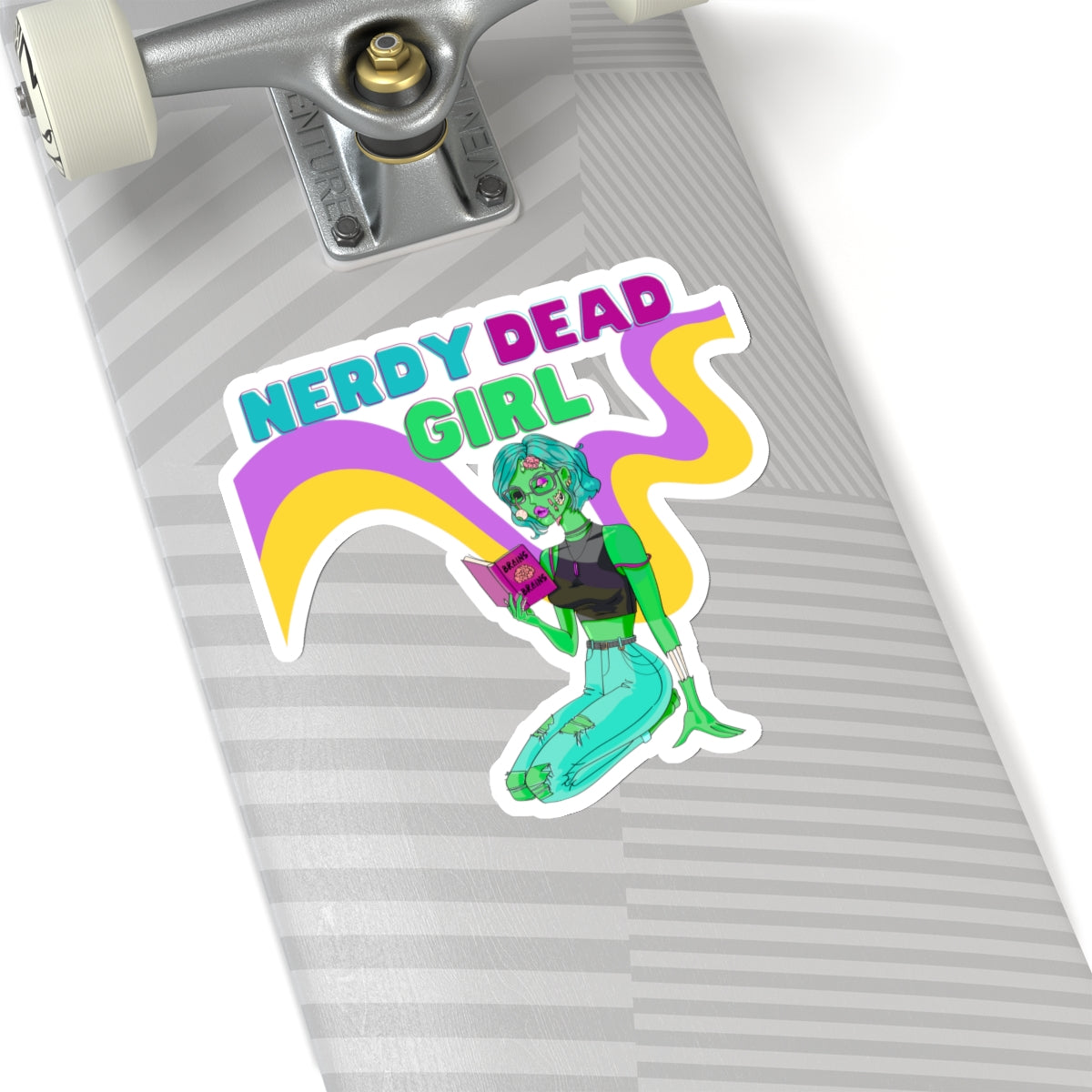 Nerdy Dead Girl Kiss-Cut Stickers