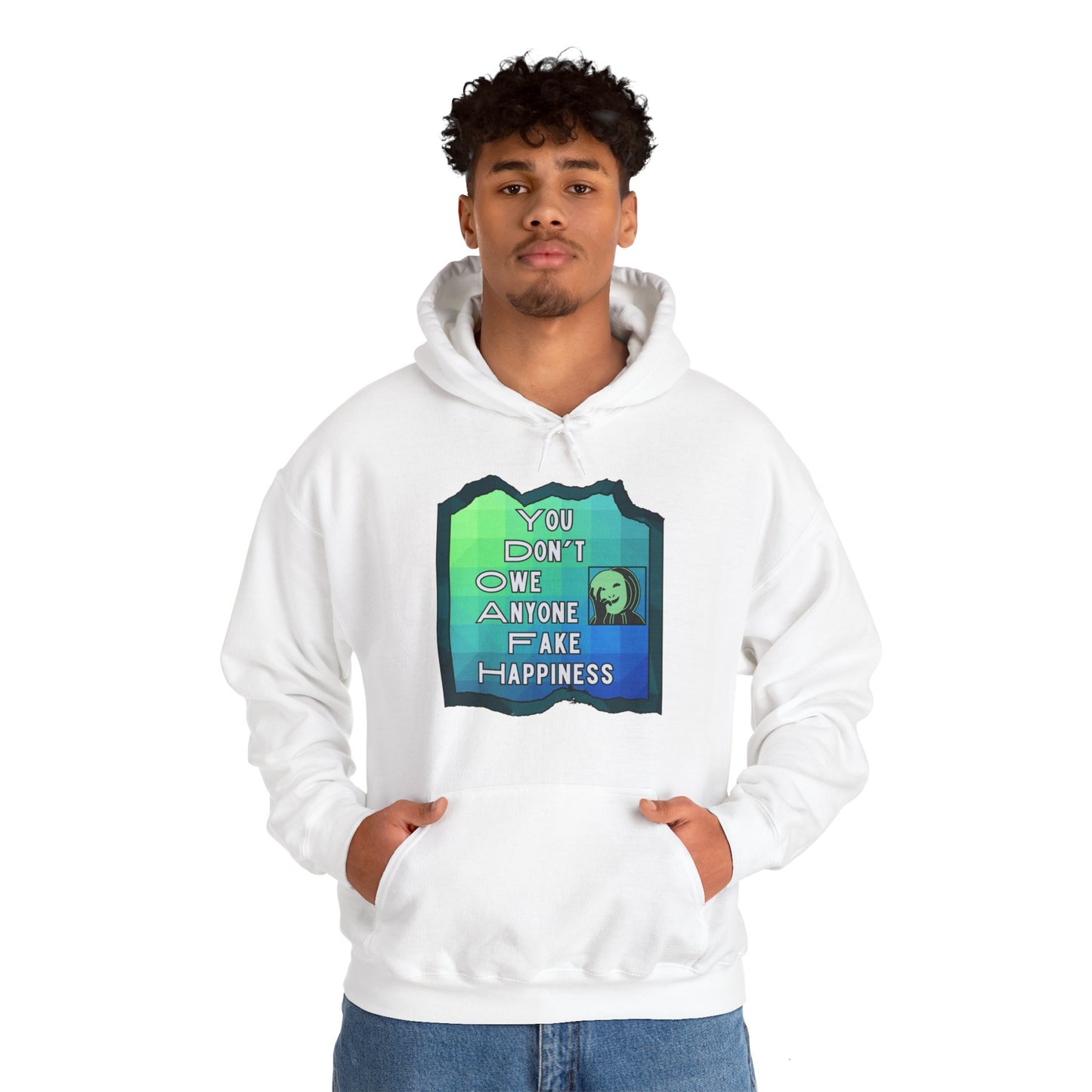 Fake Happiness Unisex Heavy Blend™ Hooded Sweatshirt