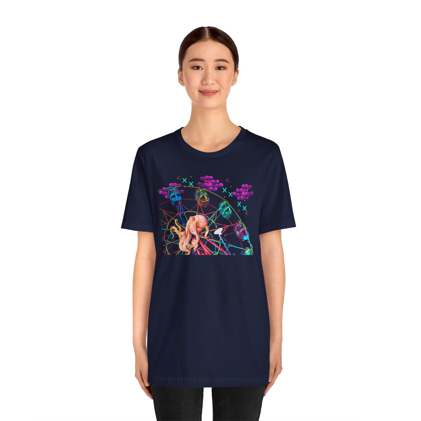 Octopi Ferris Wheel Unisex Jersey Short Sleeve Tee