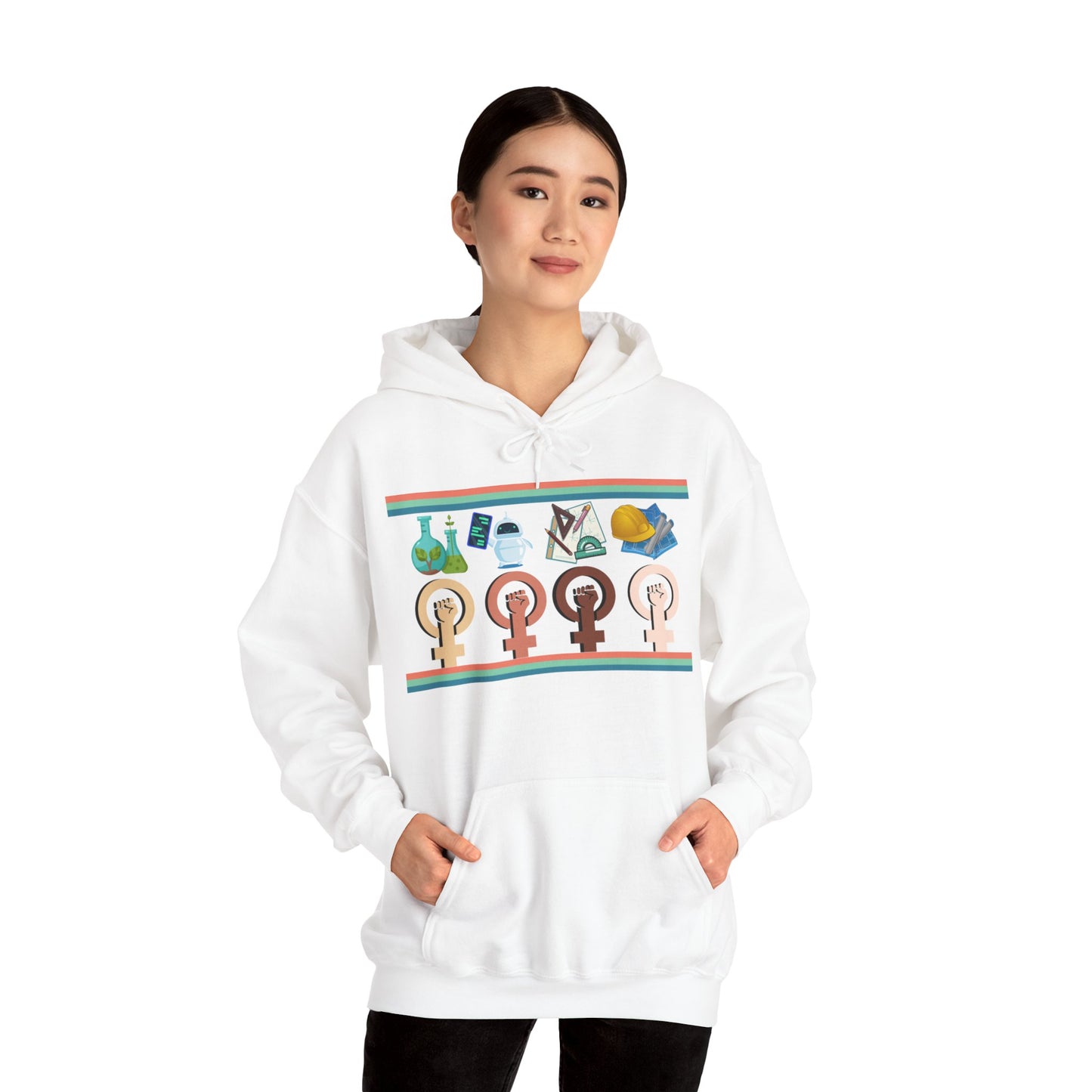 Girls are STEM Unisex Heavy Blend™ Hooded Sweatshirt