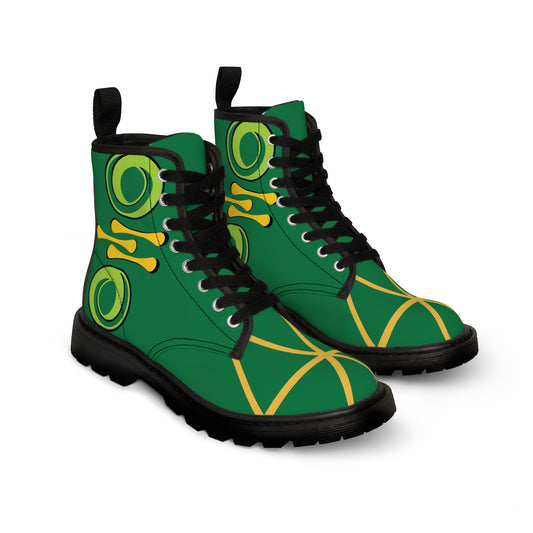 Green Scream Women's Canvas Boots