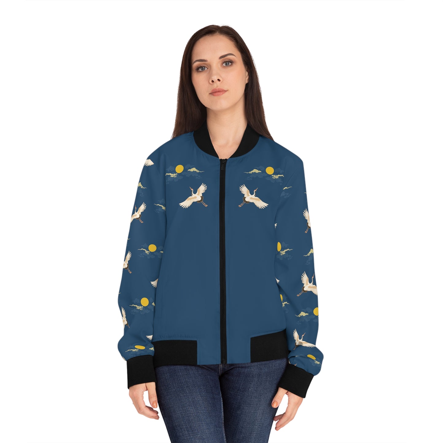 Crane Women's Bomber Jacket (AOP)