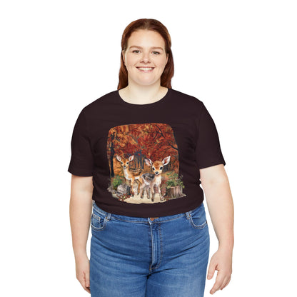 Autumn Fawns Unisex Jersey Short Sleeve Tee