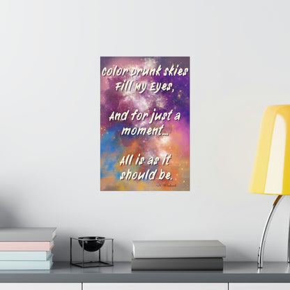 Color Drunk Skies Matte Vertical Posters