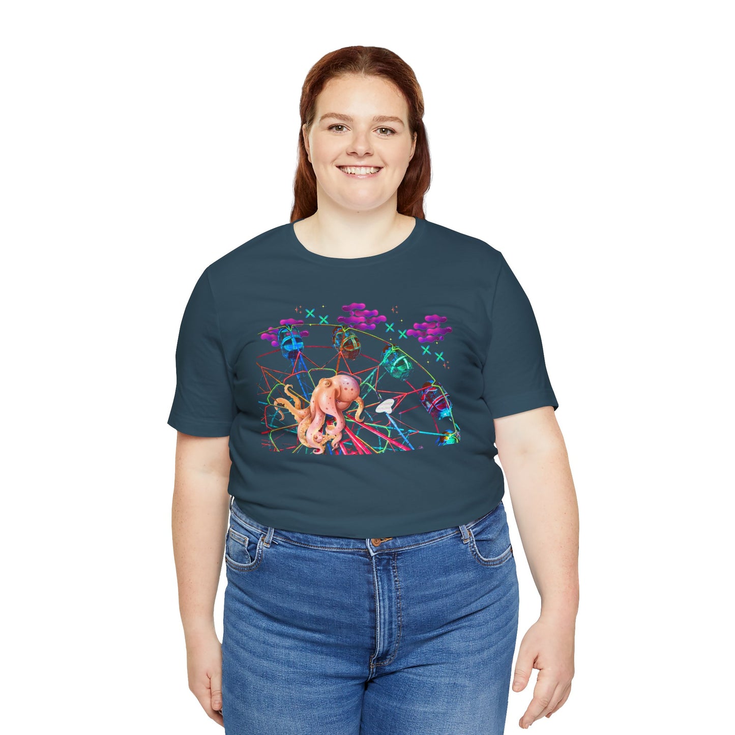 Octopi Ferris Wheel Unisex Jersey Short Sleeve Tee