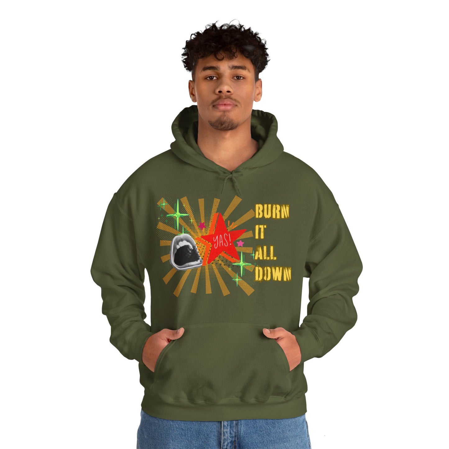 Burn It All Down Unisex Heavy Blend™ Hooded Sweatshirt