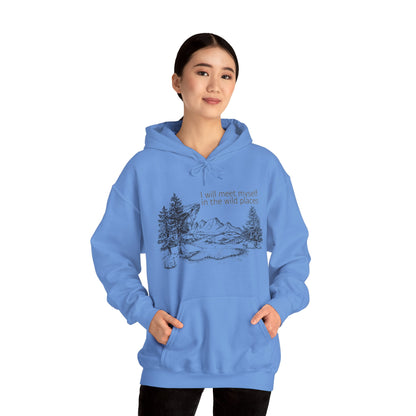 I Will Meet Myself In The Wild Places - Minimalist Unisex Heavy Blend™ Hooded Sweatshirt