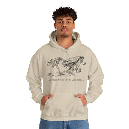 I will meet myself in the wild places - Climber Unisex Heavy Blend™ Hooded Sweatshirt