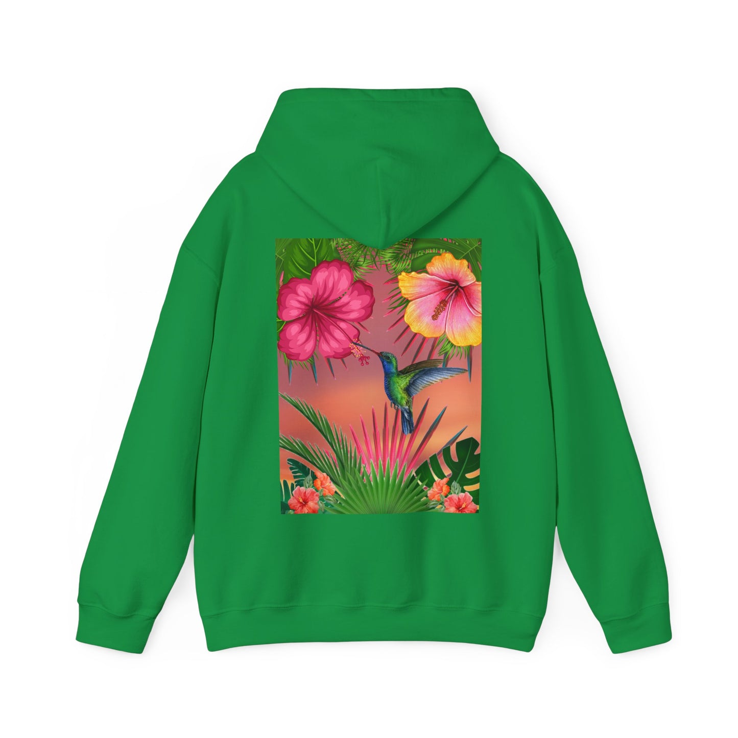 Hummingbird & Hibiscus Unisex Heavy Blend™ Hooded Sweatshirt