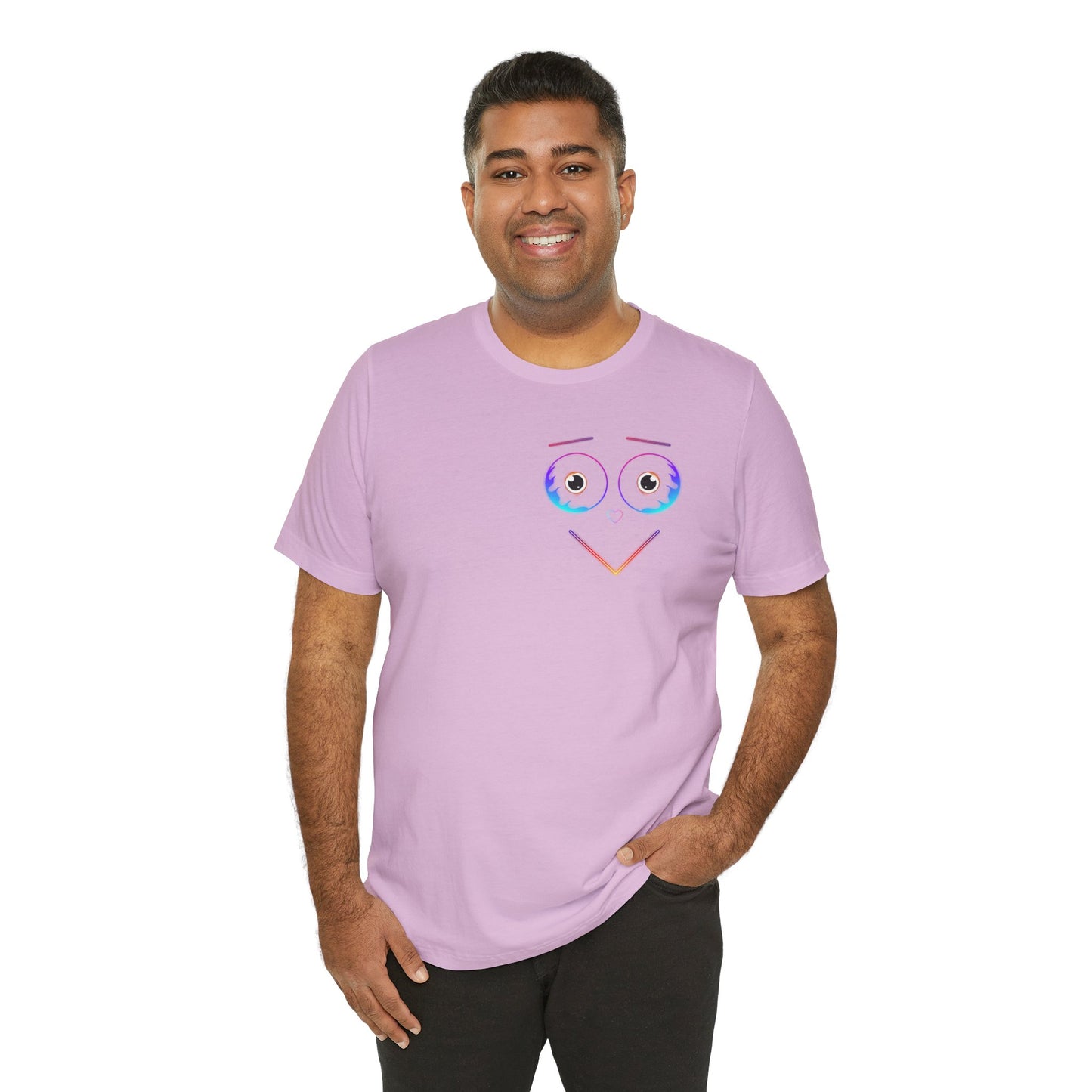 Neon Happy Face Unisex Jersey Short Sleeve Tee