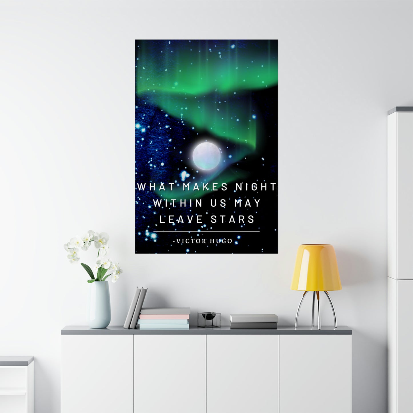 Aurora Borealis - Victor Hugo Quote Matte Vertical Posters