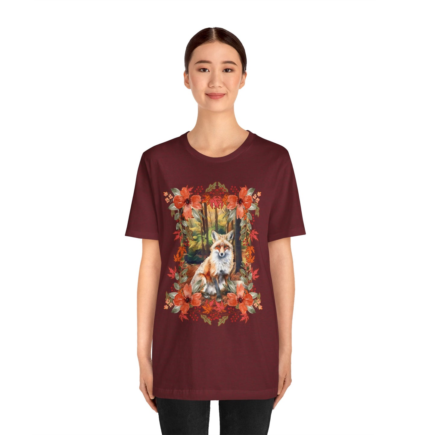 Autumn Fox Unisex Jersey Short Sleeve Tee