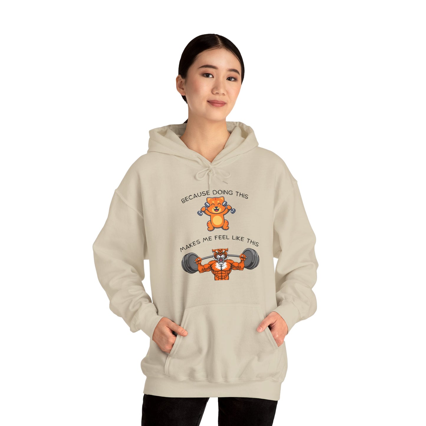 Tiger kitty got GAINS Unisex Heavy Blend™ Hooded Sweatshirt