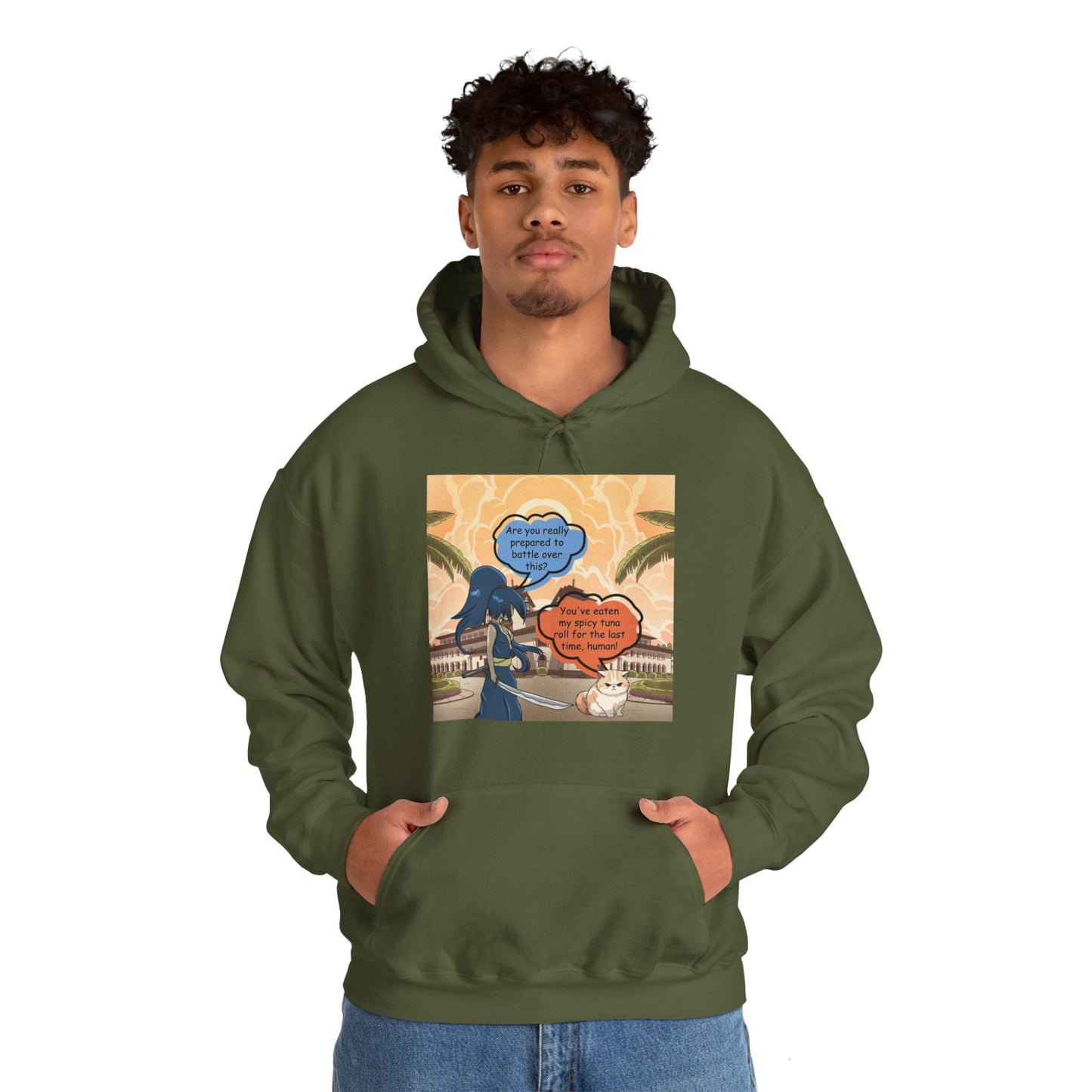 The Epic Spicy Tuna Roll Battle of 2023 Unisex Heavy Blend™ Hooded Sweatshirt