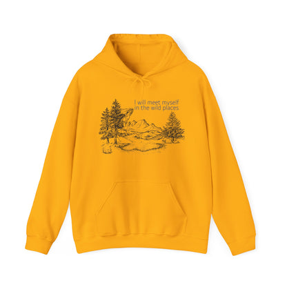 I Will Meet Myself In The Wild Places - Minimalist Unisex Heavy Blend™ Hooded Sweatshirt