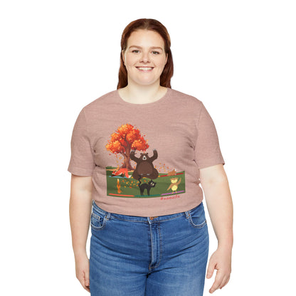 Furry Fall Yoga Unisex Jersey Short Sleeve Tee