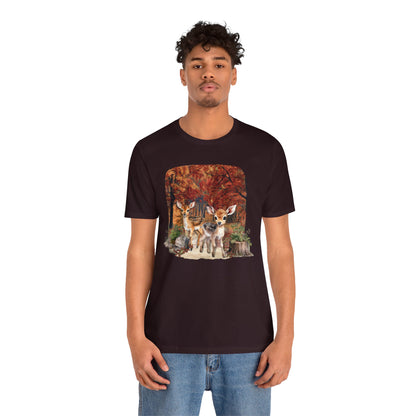 Autumn Fawns Unisex Jersey Short Sleeve Tee