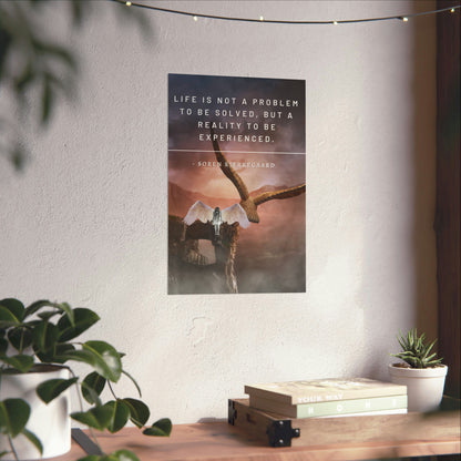 Learning To Fly with Giants - Soren Kierkegaard Quote Matte Vertical Posters