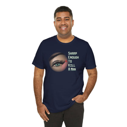 Sharp Enough (green eye) Unisex Jersey Short Sleeve Tee