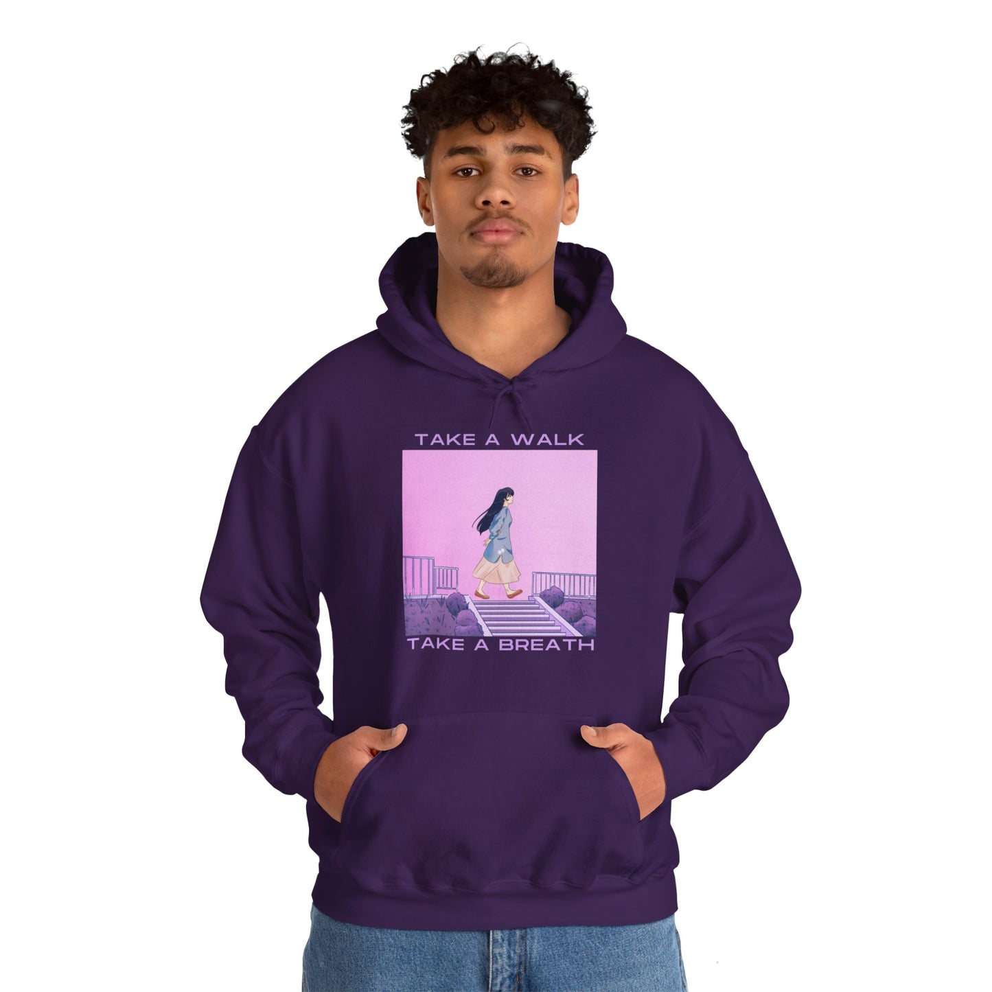 Take A Walk, Take A Breath Unisex Heavy Blend™ Hooded Sweatshirt