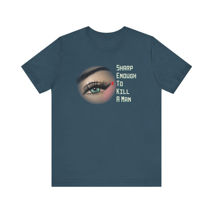 Sharp Enough (green eye) Unisex Jersey Short Sleeve Tee